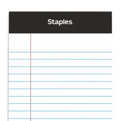 Notepads|Staples ® Perforated Mini Legal Writing Pads - Narrow Ruled, 3.5