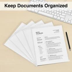 File Folders|Staples Plastic Document File, 5-Pocket, Letter Size, Clear, 5/Pack (TR11094)