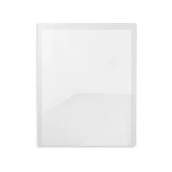 Pocket Folders|Staples 2-Pocket Plastic Presentation Folder, Clear (ST26382-CC)