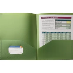 Pocket Folders|Staples 2-Pocket Presentation Folder, Green (21620-CC/20646)