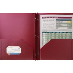 Pocket Folders|Staples 2-Pocket Presentation Folder, Burgundy (21611-CC/20649)