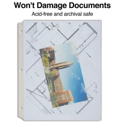 Sheet Protectors|Staples Poly Binder Pocket, 3-Hole Punched, , 5/Pack (ST15159-CC) Clear