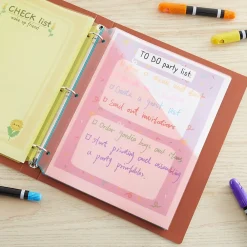 Sheet Protectors|Staples Poly Binder Pocket, 3-Hole Punched, , 5/Pack (ST15158-CC) Assorted Colors