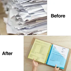 Sheet Protectors|Staples Poly Binder Pocket, 3-Hole Punched, , 5/Pack (ST15158-CC) Assorted Colors