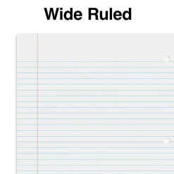 Subject Notebooks|Staples Premium Poly 1-Subject Notebook, 8" x 10.5", Wide Ruled, 100 Sheets, (TR25543) White