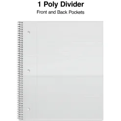 Subject Notebooks|Staples Premium Poly 1-Subject Notebook, 8.5