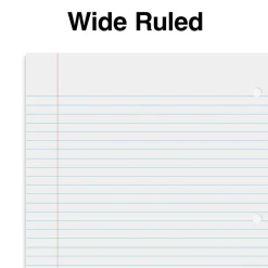 Subject Notebooks|Staples Premium Poly 1-Subject Notebook, 8" x 10.5", Wide Ruled, 100 Sheets, (TR20956) Black