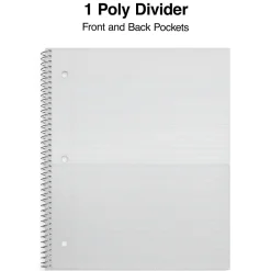 Subject Notebooks|Staples Premium Poly 1-Subject Notebook, 8