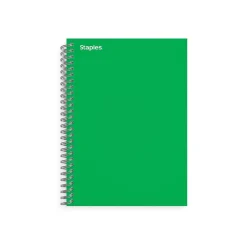 Subject Notebooks|Staples Premium 1-Subject Notebook, 4.38" x 7", College Ruled, 80 Sheets, Reissue Green (TR58350M)