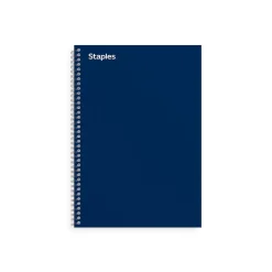 Subject Notebooks|Staples Premium 3-Subject Notebook, 5.88" x 9.5", College Ruled, 138 Sheets, Blue (ST58352)
