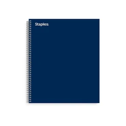 Subject Notebooks|Staples Premium 5-Subject Notebook, 8.5" x 11", College Ruled, 200 Sheets, Blue (TR58364)