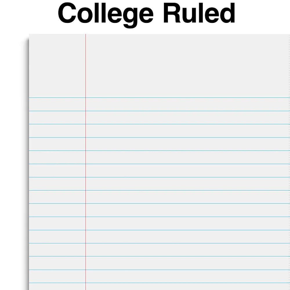 Notebooks|Staples Premium 2-Subject Notebook, 6" x 9.5", College Ruled, 100 Sheets, (TR58325) Black