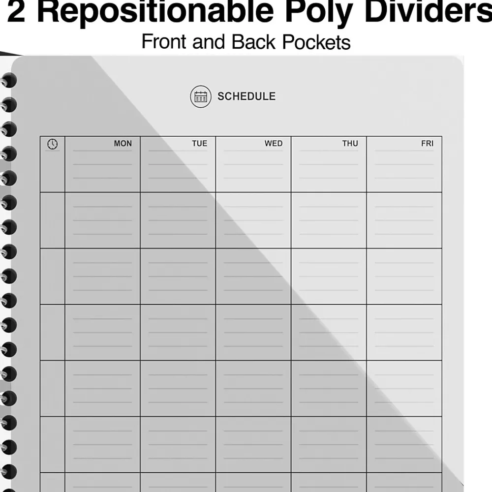 Notebooks|Staples Premium 2-Subject Notebook, 6" x 9.5", College Ruled, 100 Sheets, (TR58325) Black