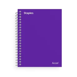 Subject Notebooks|Staples Premium 1-Subject Notebook, 3.5" x 5.5", College Ruled, 200 Sheets, (ST58290D) Purple