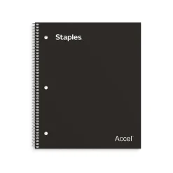 Subject Notebooks|Staples Premium 1-Subject Notebook, 8.5" x 11", Graph Ruled, 100 Sheets, (TR58322) Black