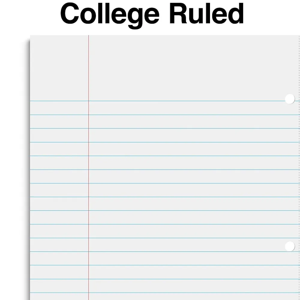 Subject Notebooks|Staples Premium 3-Subject Notebook, 8.5" x 11", College Ruled, 150 Sheets, (ST58329) Black