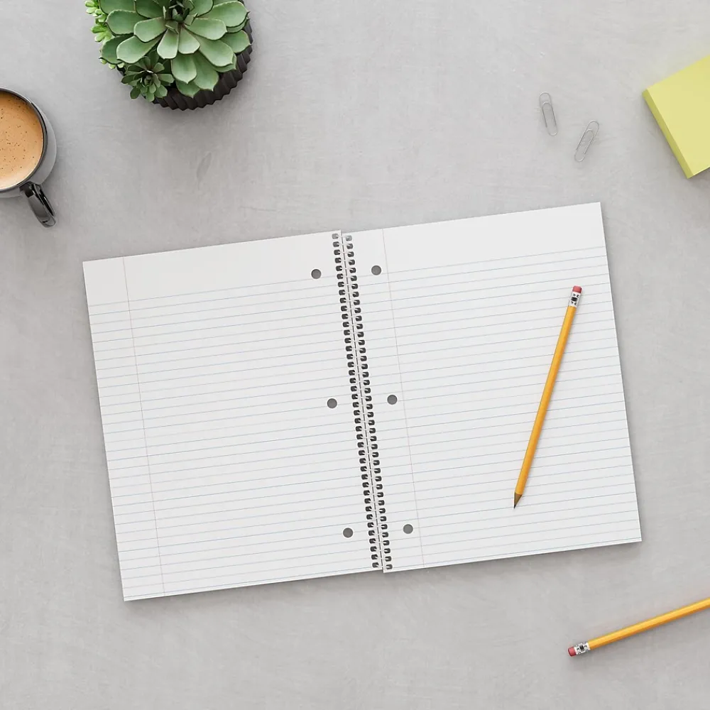 Subject Notebooks|Staples Premium 3-Subject Notebook, 8.5" x 11", College Ruled, 150 Sheets, (ST58329) Black