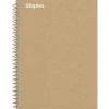Subject Notebooks|Staples Premium 1-Subject Notebook, 5.875" x 9", College Ruled, 100 Sheets, Brown (ST52120N)