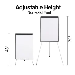 Dry Erase*Staples Presentation Flip Chart Easel, White Steel (28217US/50445US)