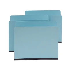 File Folders|Staples Pressboard File Folders, Single Tab, Letter, Blue, 25/Box