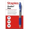 Pens|Staples ProGel™ Retractable Gel Pen, Fine Point, 0.7mm, Blue Ink, 36/Pack (ST62108)