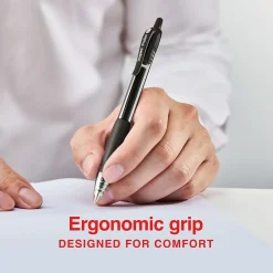 Pens|Staples ProGel™ Retractable Gel Pen, Fine Point, 0.7mm, Black Ink, Dozen (ST62095)