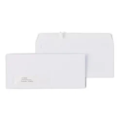 Outlet Staples QuickStrip EasyClose Self Seal #10 Window Envelopes, 4 1/8" x 9 1/2", White Wove, 500/Box (ST381936/381936)