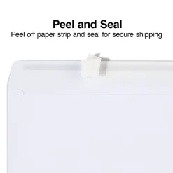 Best Staples QuickStrip EasyClose #10 Business Envelopes, 4 1/8" x 9 1/2", White, 100/Box (394047N)