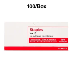 Best Staples QuickStrip EasyClose #10 Business Envelopes, 4 1/8