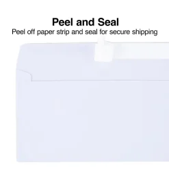 Best Staples QuickStrip EasyClose Self Seal #10 Business Envelopes, 4 1/8" x 9 1/2", White, 100/Box (ST50307-CC)