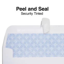 Best Staples QuickStrip EasyClose Self Seal Security Tinted #6 3/4 Business Envelopes, 3 5/8" x 6 1/2", White, 100/Box (ST50313-CC)