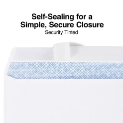 Online Staples QuickStrip EasyClose Self Seal Security Tinted #6 3/4 Business Envelopes, 3 5/8" x 6 1/2", White, 50/Box (ST862999-CC)