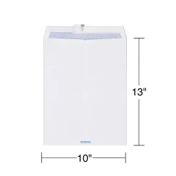 Sale Staples QuickStrip EasyClose Self Seal Security Tinted Catalog Envelopes, 10