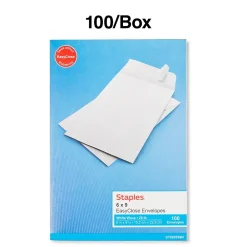 Hot Staples QuickStrip EasyClose Self Seal #1 Catalog Envelopes, 6