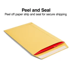 New Staples QuickStrip EasyClose Kraft Self Seal #1 Catalog Envelopes, 6" x 9", Kraft, 100/Box (ST20140/20140)