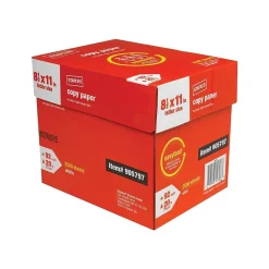 Copy Paper*Staples Ream-Less Copy Paper, 8.5" x 11", 20 lbs., White, 2500 Sheets/Carton (20587)