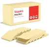 Sticky Notes*Staples Recycled Notes, 3" x 3", Sunshine Collection, 100 Sheet/Pad, 12 Pads/Pack (S33YR12/52564)