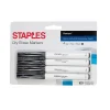 Markers|Staples Remarx Dry Erase Pen-Style Markers, Fine Tip, Black, 4/Pack