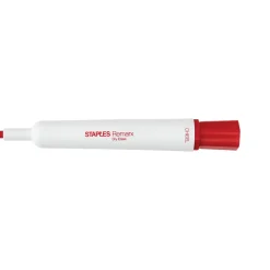 Markers|Staples Remarx Dry Erase Markers, Broad Point, Red, 12/Pack (18887)