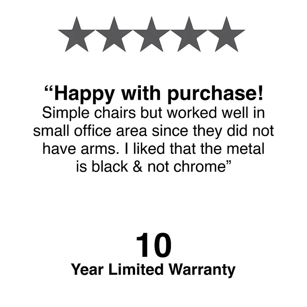 Folding & Stacking*Staples Resin Stacking Chair, Black, 4/Pack (51475)