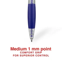 Pens|Staples ® Retractable Ballpoint Pens, Medium Point, 1.0mm, Blue Ink, Dozen (50794-CC)
