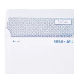 Hot Staples Reveal-N-Seal #9 Double Window Envelope, 3 7/8" x 8 7/8", White, 300/Box (20567-US)