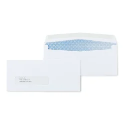 Outlet Staples Security Tinted #8 5/8 Business Envelopes, 3 5/8" x 8 5/8", White, 500/Box (918179/19410)