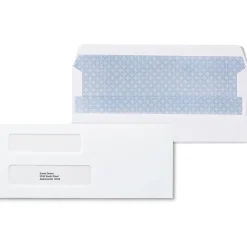 Outlet Staples Self Seal Self Seal Security Tinted #9 Double Window Envelopes, 3 7/8" x 8 7/8", White, 500/Box (ST28731-CC)