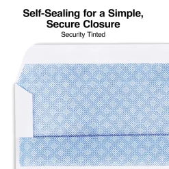 Clearance Staples Self Seal Self Seal Security Tinted #10 Double Window Envelopes, 4 1/8" x 9 1/2", White, 500/Box (ST28730-CC)
