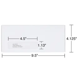 Online Staples Self Seal Self Seal Security Tinted #10 Window Envelopes, 4 1/8