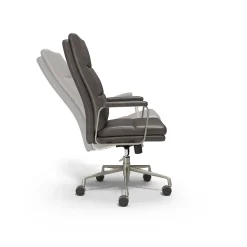 Office Chairs*Staples ® Shelton Ergonomic Leather Swivel Manager Chair, Gray (HG-70081)