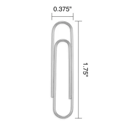 Clips & Fasteners|Staples Smooth Jumbo Paper Clips, Silver, 1000 Clips/Pack, 10/Pack(A7026605/72578)