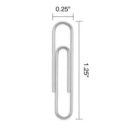 Clips & Fasteners|Staples Smooth Paper Clips, Silver, 100 Clips/Pack, 10/Pack(A7026607/72377)