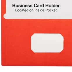 Pocket Folders|Staples Smooth 2-Pocket Paper Folder, , 25/Box (27535-CC) Orange